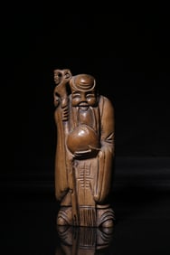 A Boxwood Ornament of Longevity Elder