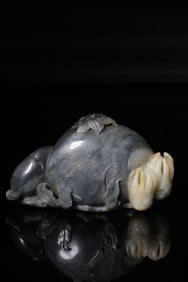 A Hetian Jade Ornament with Three Auspicious Symbols