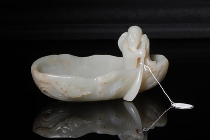 A Hetian Jade Fisherman Ink Washer