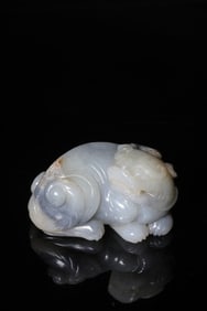A Hetian Jade Ornament with Auspicious Beast Motif