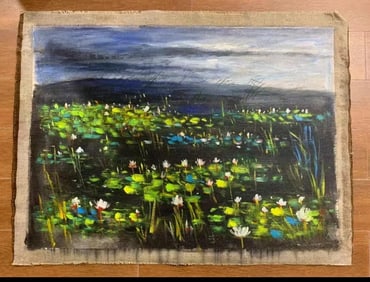 An Oil Painting Titled "Landscape" Attributed to Lin Fengmian