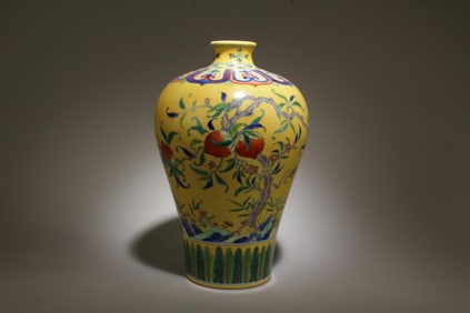 A Fencai Meiping Vase