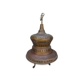 Large Vintage Indian Brass Covered Censer