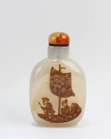 Chinese Agate Snuff Bottle