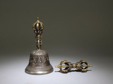A Tibetan Bell and Dorje Religious Instrument