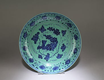A Mint Green Porcelain Plate