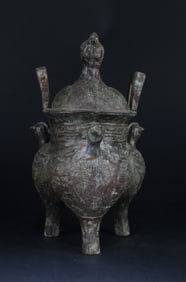 Chinese Bronze Tripod Incense Burner