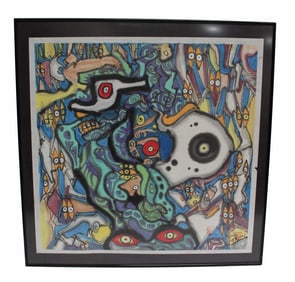 A Framed Abstract Painting