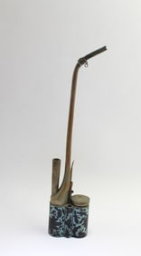 Antique Bronze with Cloisonne Smoking Pipe