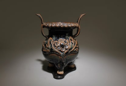 A Pottery Incense Burner with Stand