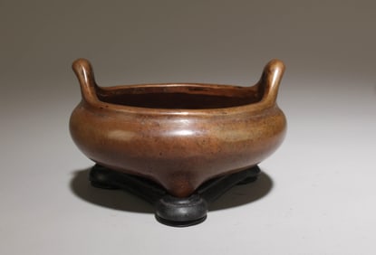 A Bronze Incense Burner with Stand
