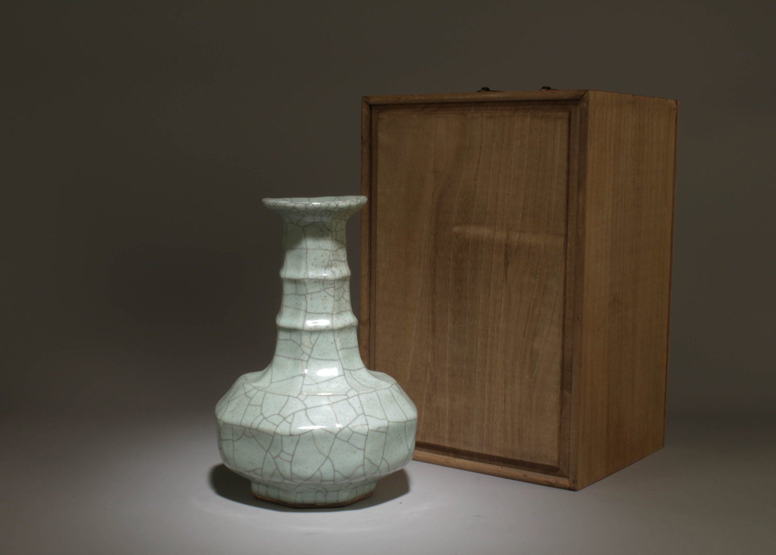 A Guanyao Vase: A Guanyao Vase. Dimensions: 6" x 9".