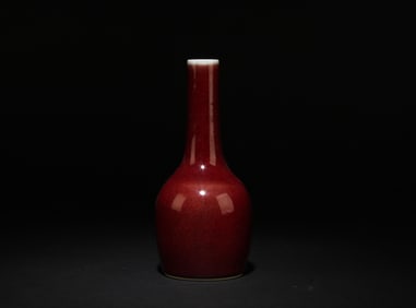 A Red Glazed Porcelain Vase