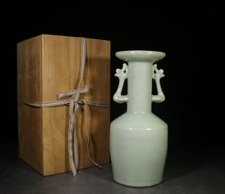 A Longquan Celadon Vase with Phoenix Ears