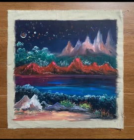 An Oil Painting Depicting Landscape Attributed to Huang Jiannan