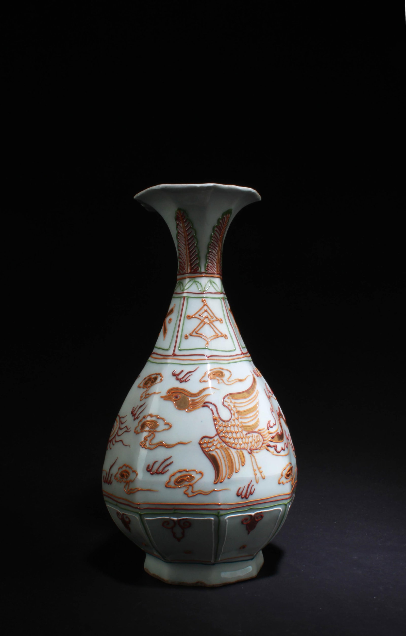 A Porcelain Vase: A Porcelain Vase. Height: 11"