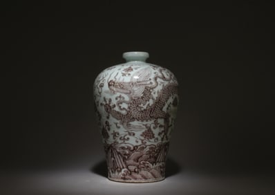 An Underglazed Red Meiping Vase