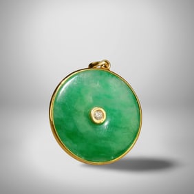 An Old Natural Jadeite Pendant