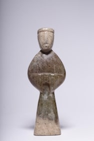 A Hetian Jade Ancient Standing Figurine