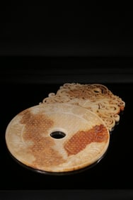 A Hetian Jade Openwork Bi