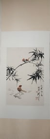 A Hanging Scroll Depicting Bamboo and Sparrow Attributed to Guan Shanyue