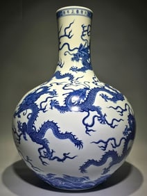 A Blue and White Celestial Sphere Vase