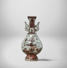 An Iron-Red Vase