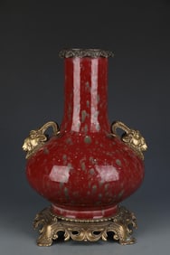 A Porclain Vase with Bronze Accents