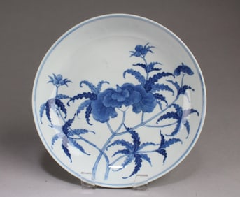 Chinese Blue & White Porcelain Plate
