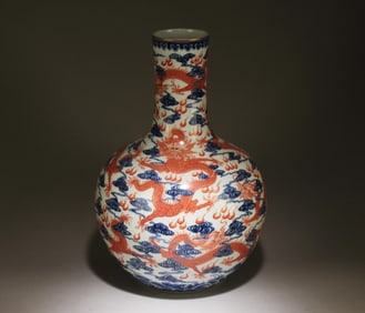 A Porcelain Celestial Sphere Vase