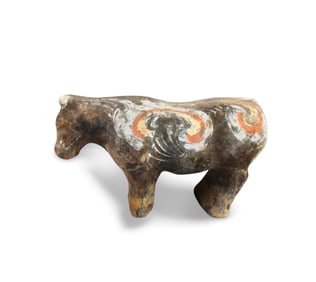 Chinese Pottery Cow Figurine