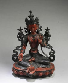 A Bronze Bodhisattva Statue