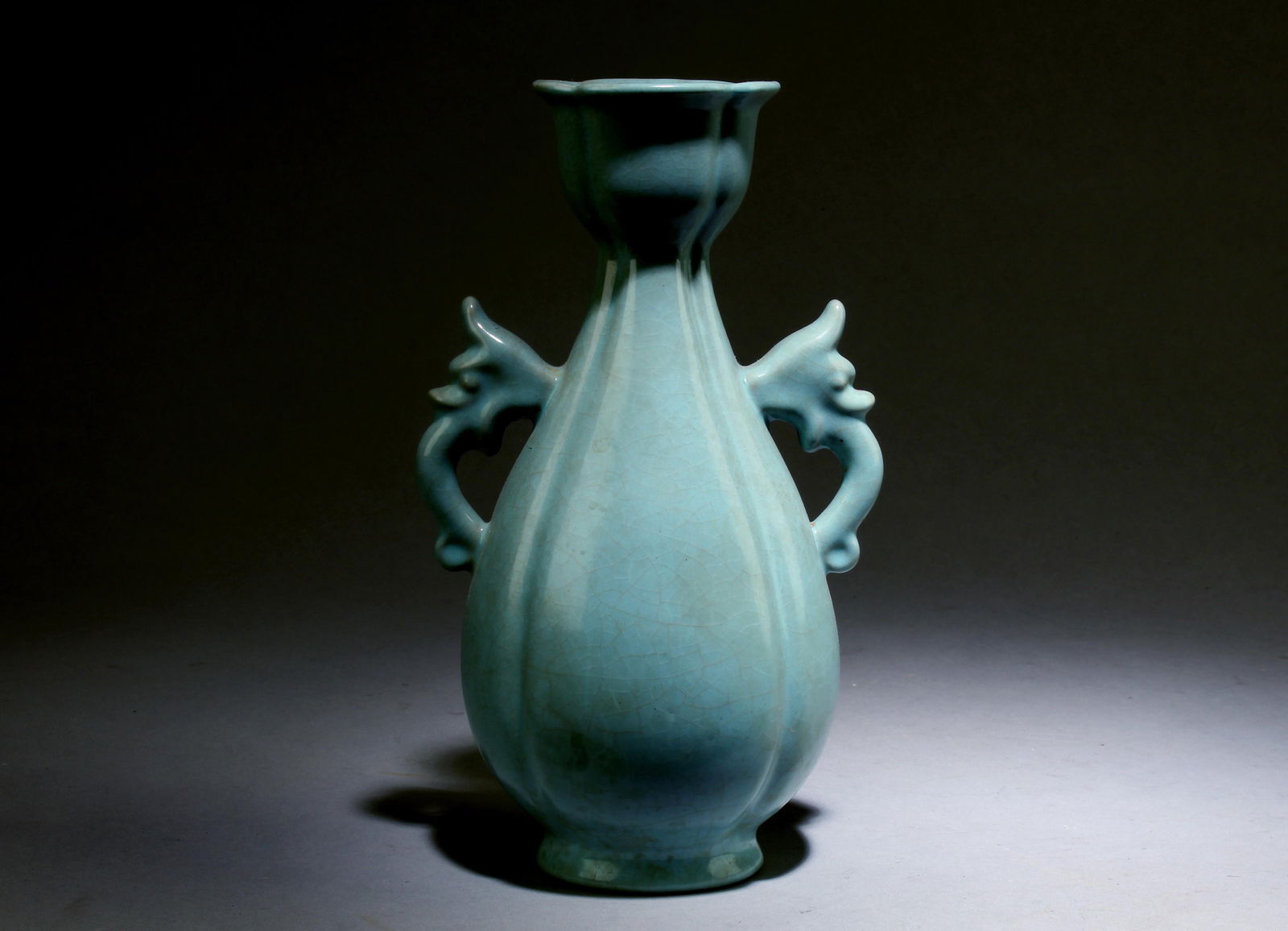 A Ge Ware Crackleware Double Eared Vase (1 of 4)