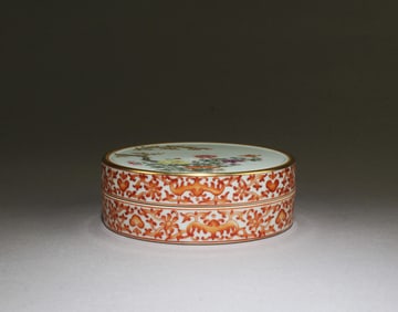 A Round Porcelain Container