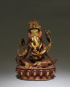 A Bronze Hindu God Statue