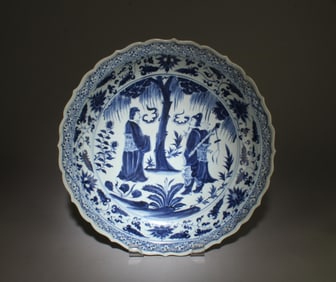 A Blue and White Plate