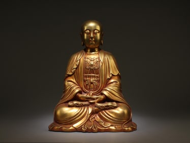 A Sitting Gilt Bronze Bodhisattva Statue