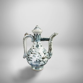 Chinese Blue & White Porcelain Teapot