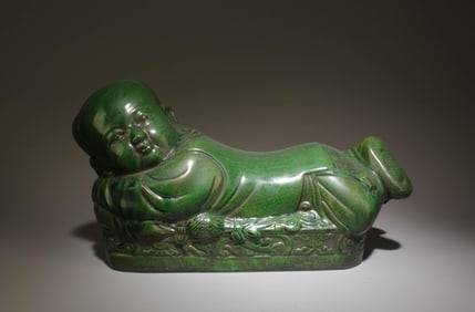 A Green Porcelain Pillow