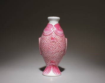 A Porcelain Fish-Shaped Vase
