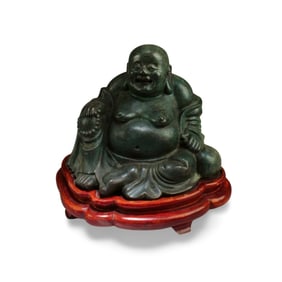 A Bronze Smiling Buddha Statue