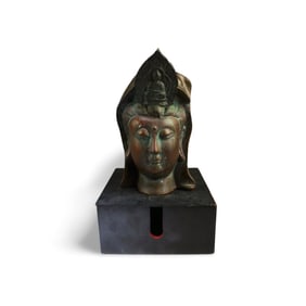 A Bronze Guanyin Head
