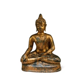 Antique Gilt Bronze Buddha Statue