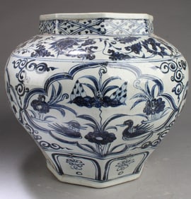 Chinese Blue & White Porcelain Jar