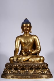 A Gilt Bronze Shakyamuni Buddha Statue