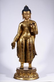 A Gilt Bronze Vairocana Buddha Statue