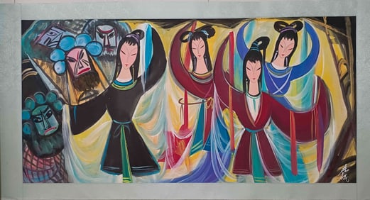 A Chinese Painting "Lady" Attributed To Lin Fengmian