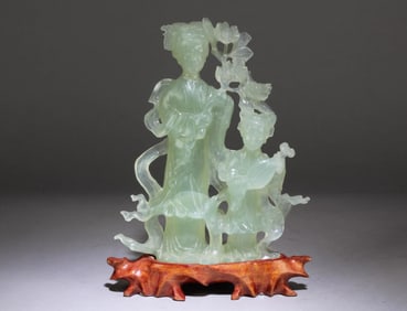 A Chinese Jade Stone Statue