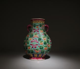 Chinese Famille Verte Porcelain Vase