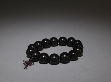 A Chinese Zitan Wood Prayer Beads Bracelet